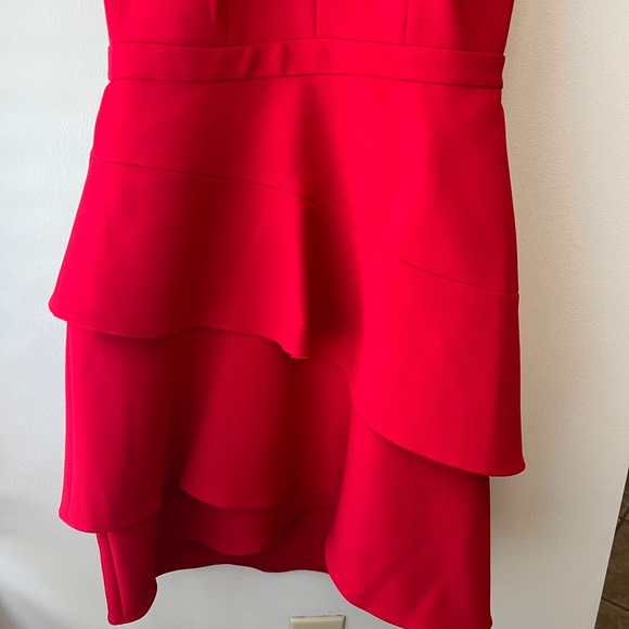 NWOT BCBG Ruffle Keyhole Mini Dress - Picture 7 of 10